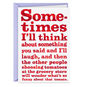 Red Teleprompter-Style Lettering Funny Friendship Card Card Front image number 1