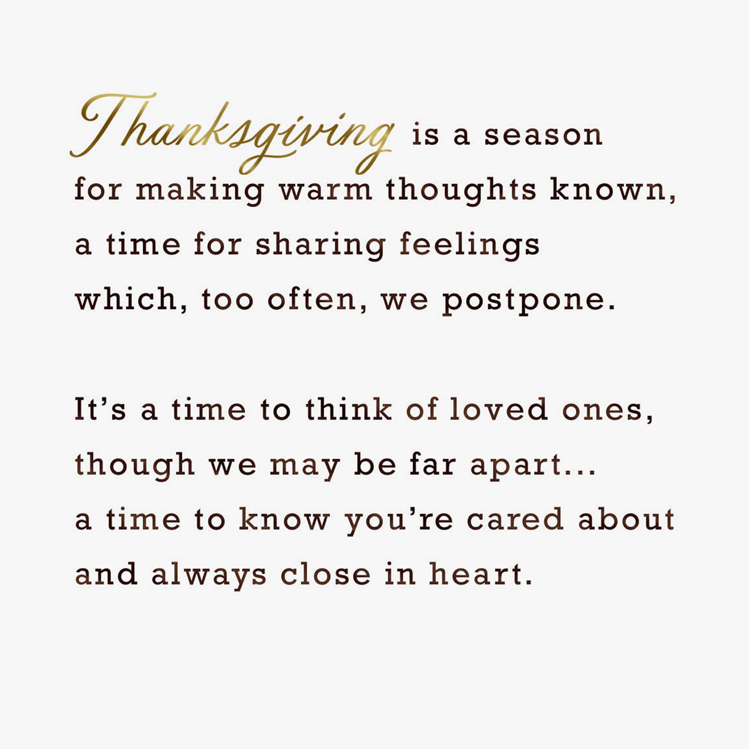 We're Always Close in Heart Thanksgiving Card for only USD 4.59 | Hallmark