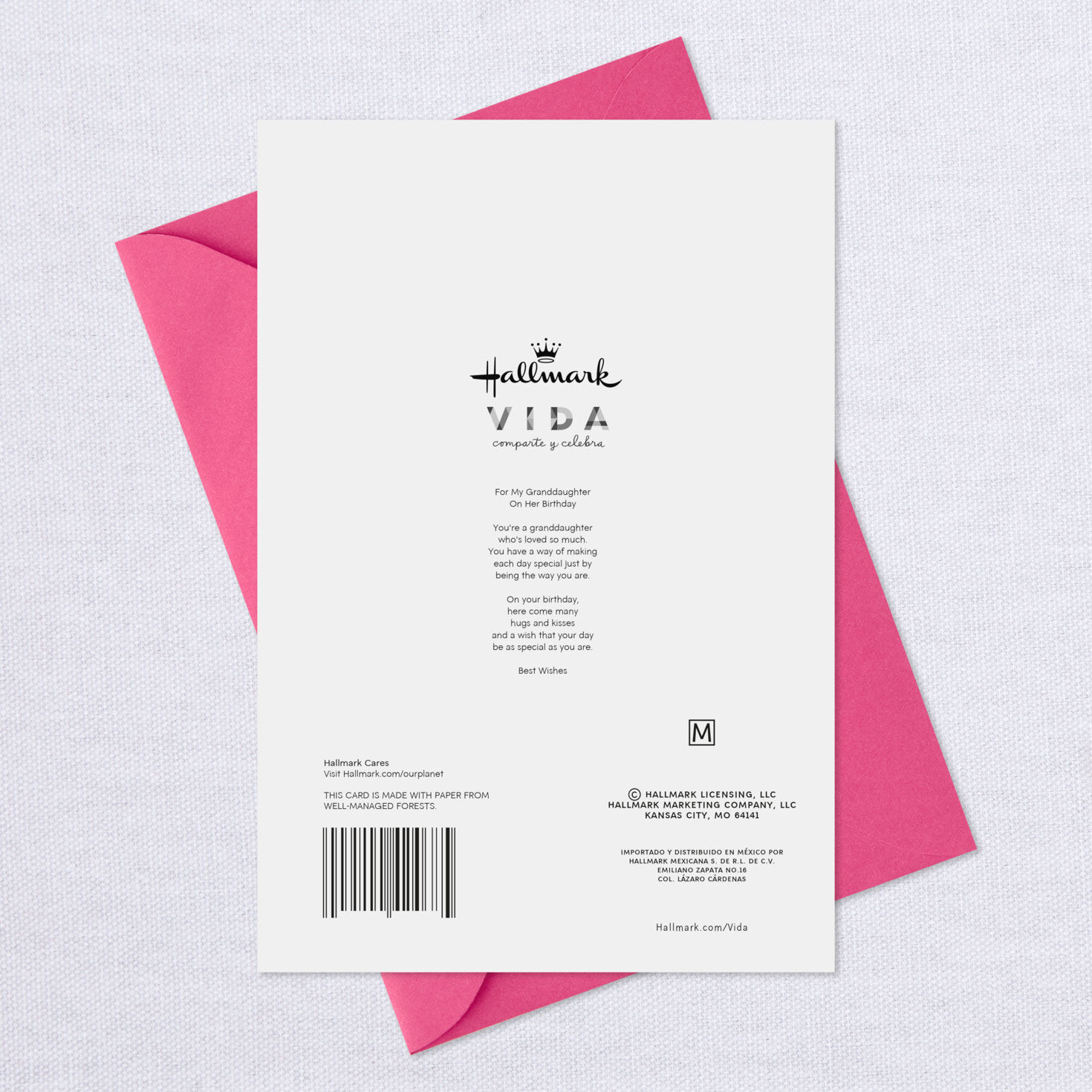 Hugs and Wishes Spanish-Language Birthday Card for Granddaughter, , large image number 7