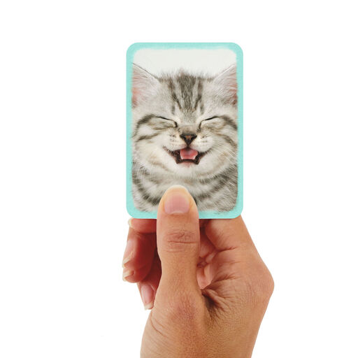 3.25" Mini Cute Kitten Blank Card, 