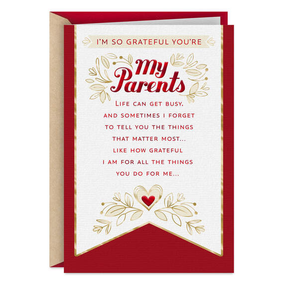 So Grateful for You Valentine's Day Card for Parents, , large image number 1