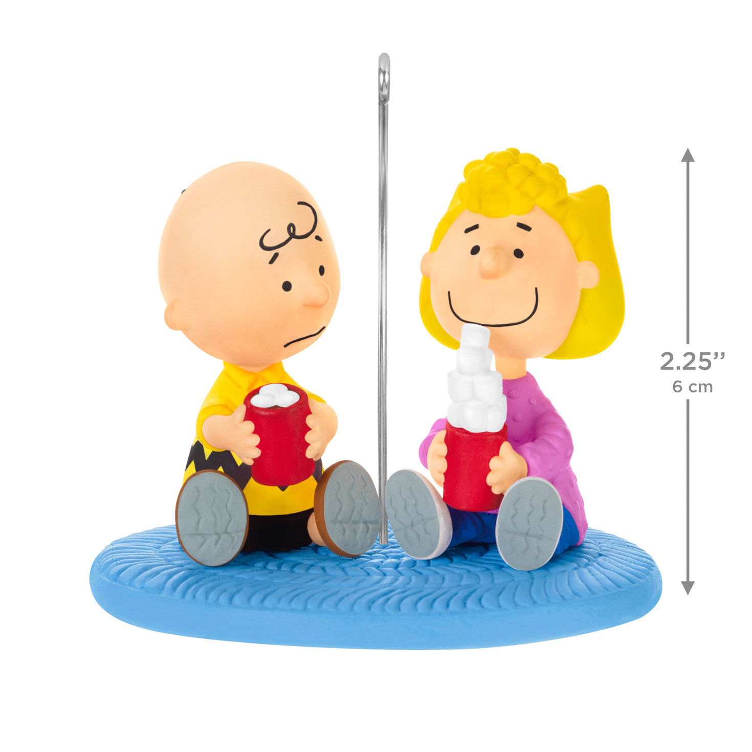 Charlie Brown Sally Hot Cocoa Keepsake Ornament measurement image number 3