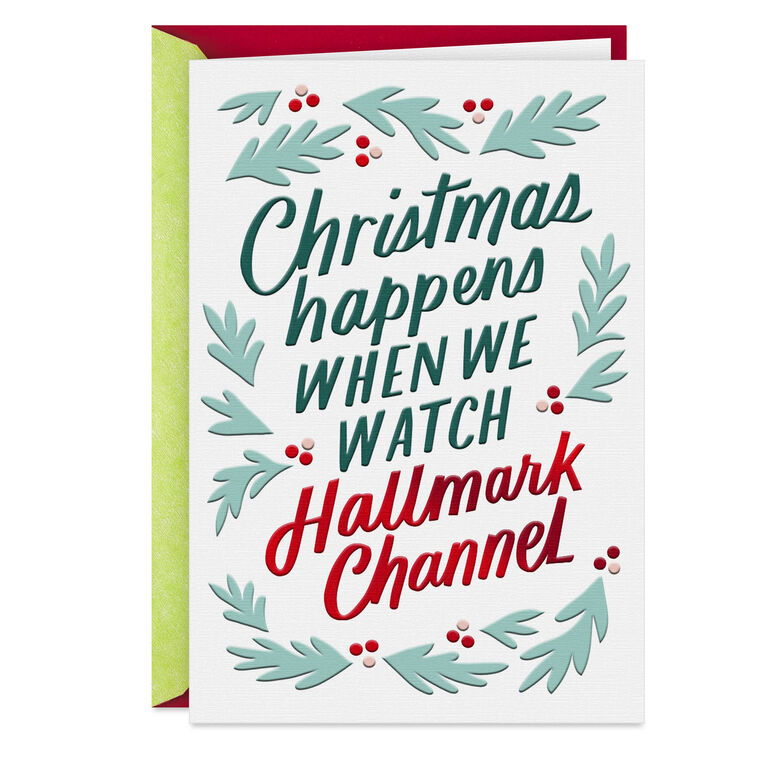 Hallmark Channel Popcorn, Movies and Happiness Christmas Card