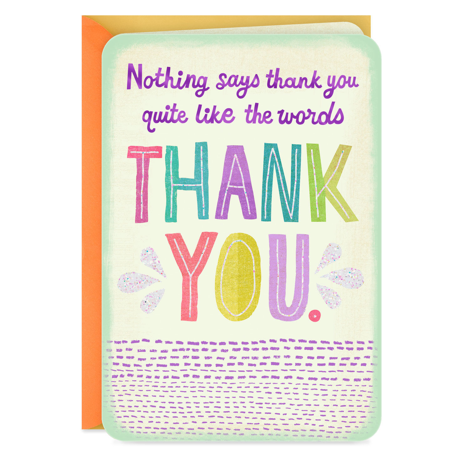Colorful Letters Simply Said Thank You Card Greeting Cards Hallmark