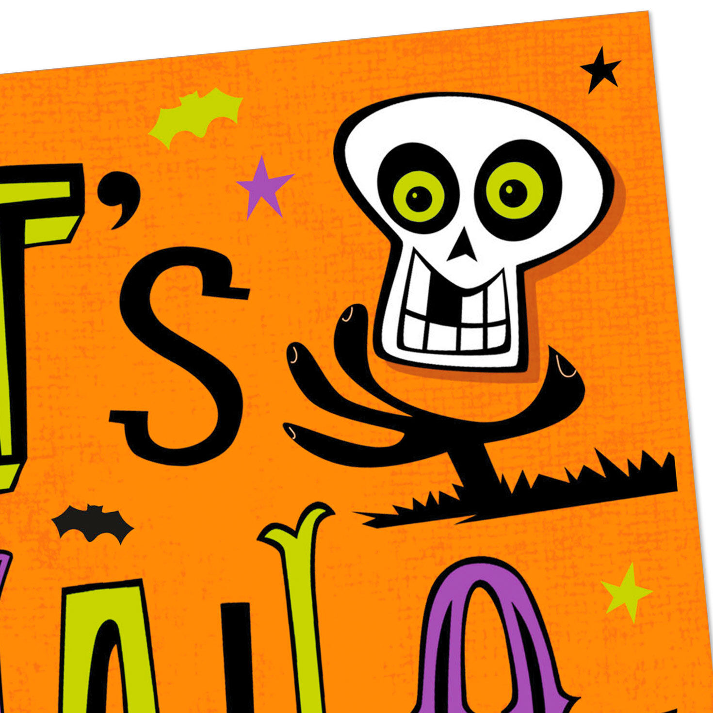 Party All Night Skull Halloween Card Card Front Detail image number 4