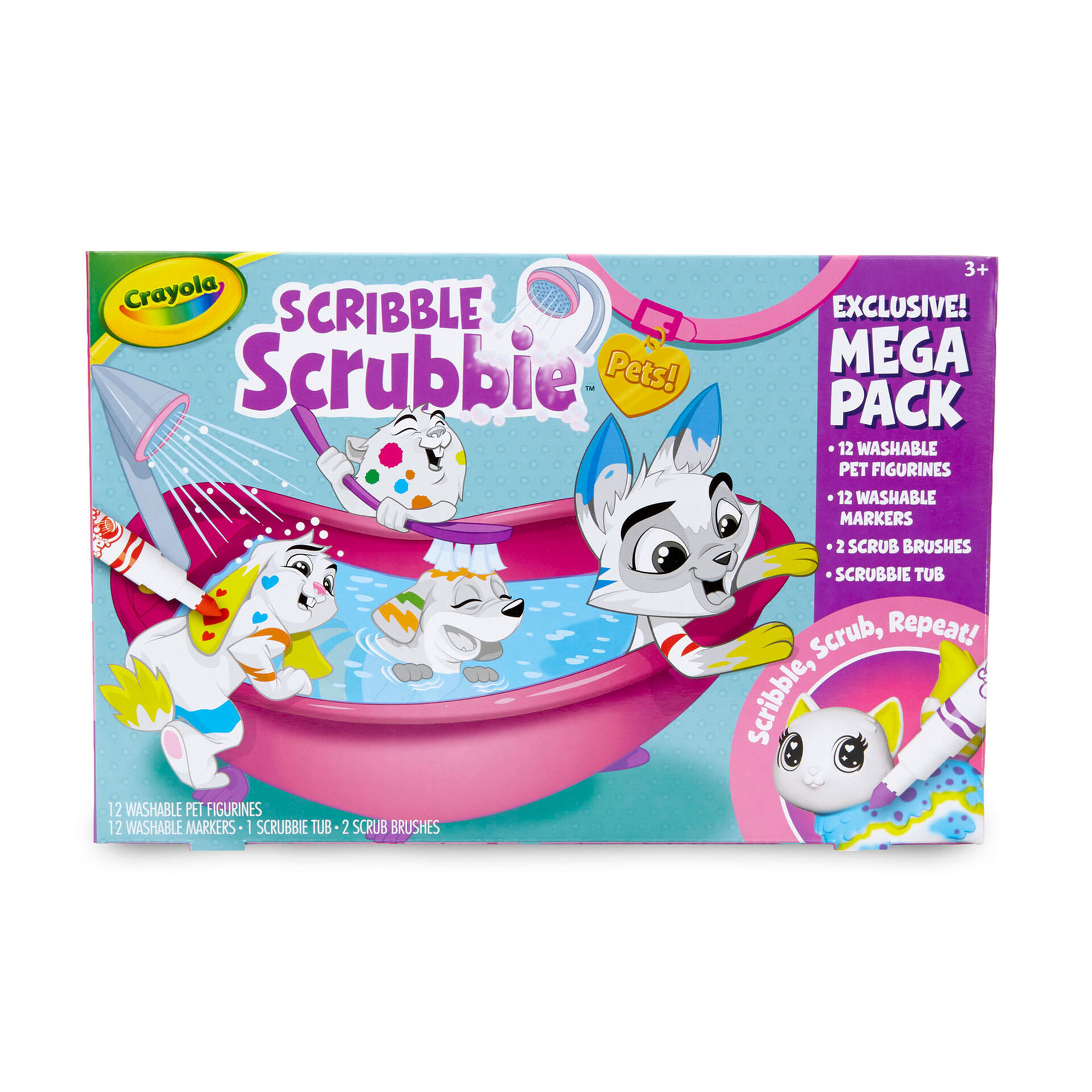 Crayola Scribble Scrubbie Pets Mega Pack Coloring Set, 12Count Arts