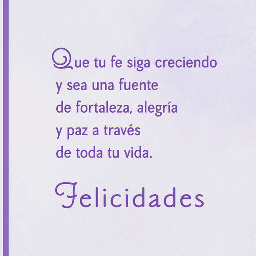Peace and Joy Dove Spanish-Language Confirmation Card, 