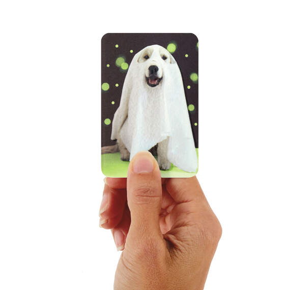 3.25" Mini You're un-Boo-lievable Ghost Dog Halloween Card, , large image number 1