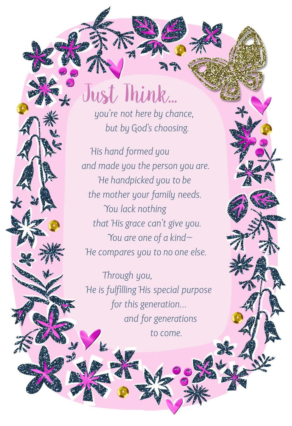God Chose You for Our Family Religious Mother's Day Card