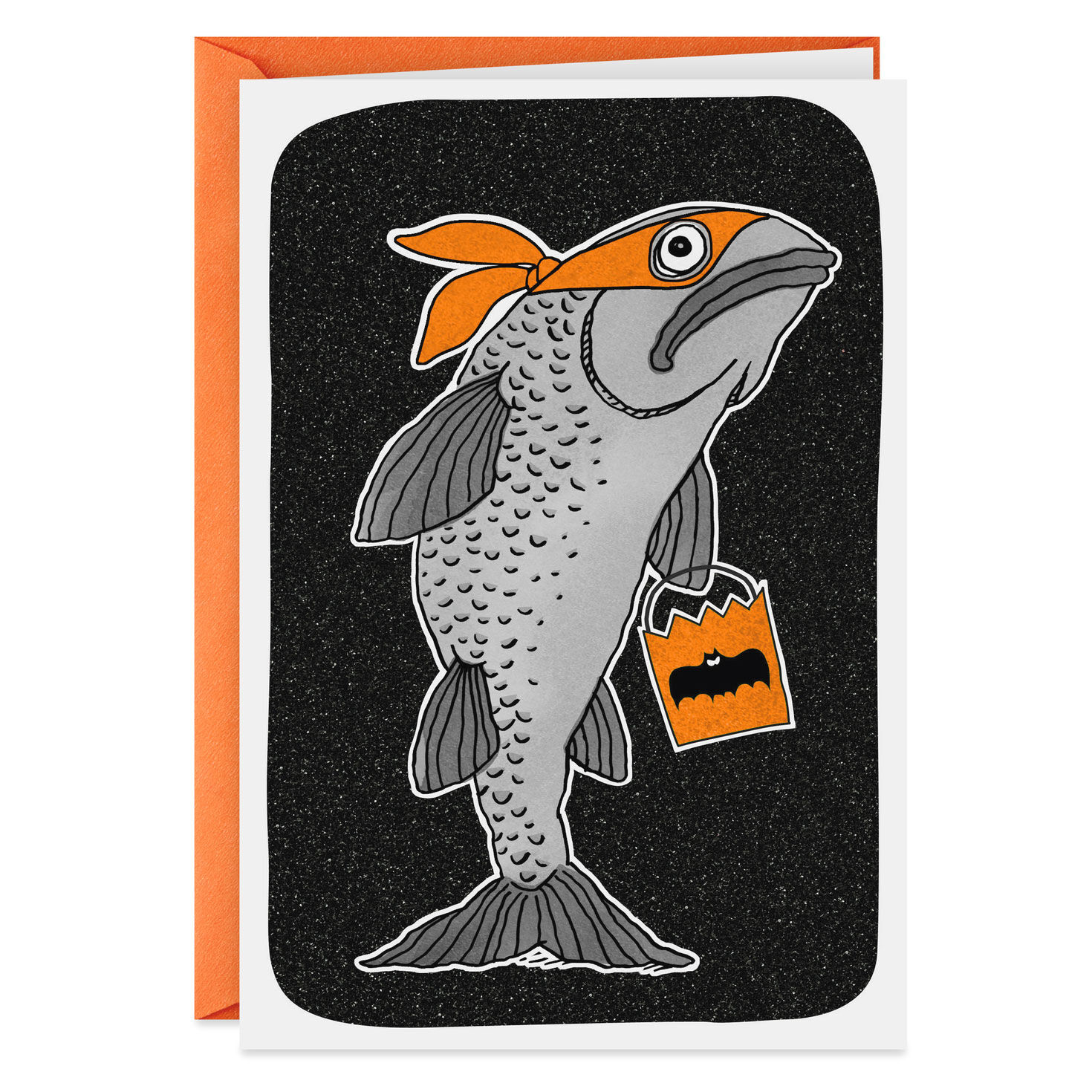 Costumed Cod Funny Halloween Card