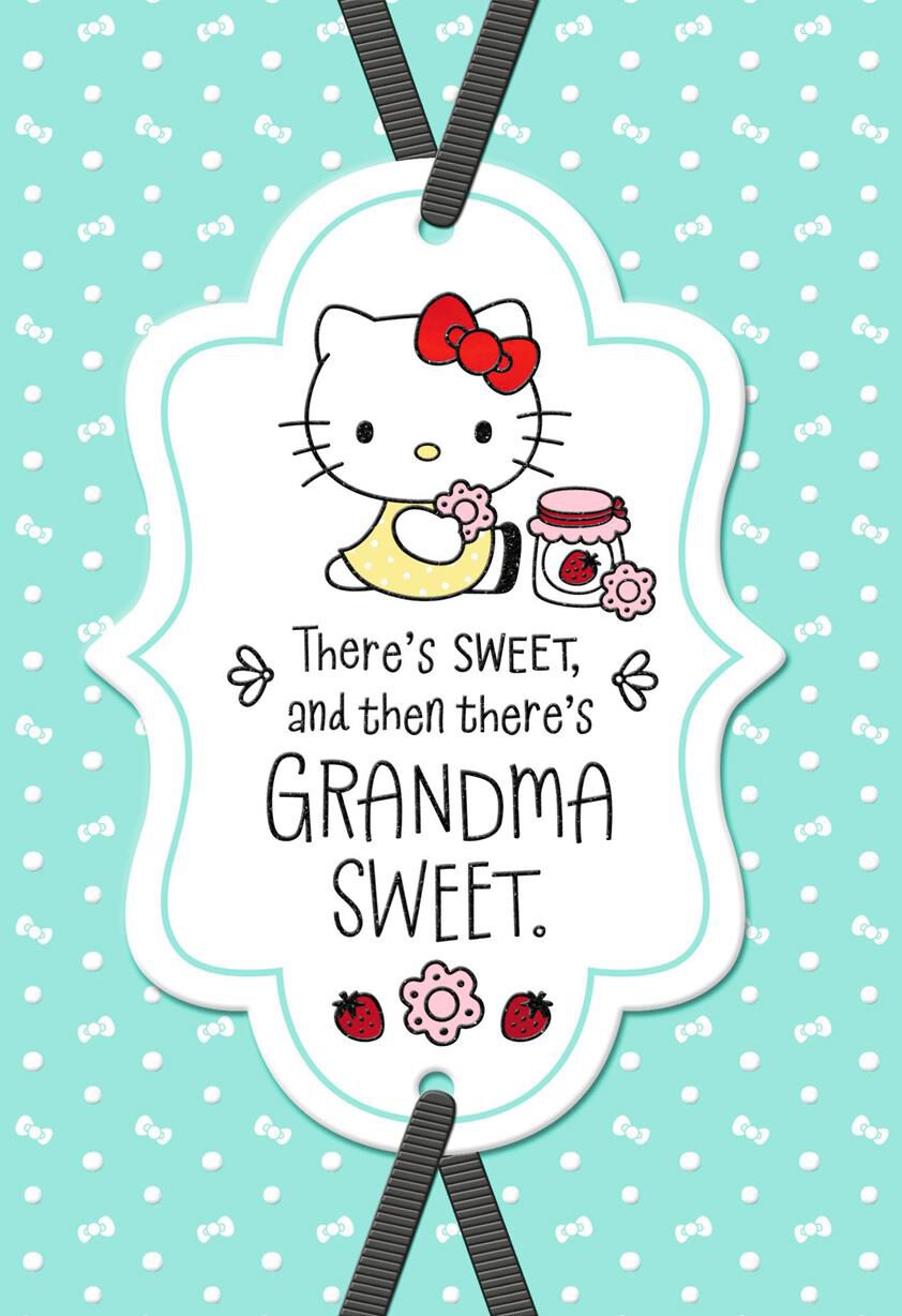 hello kitty sweet birthday card for grandma greeting cards hallmark grandma cards