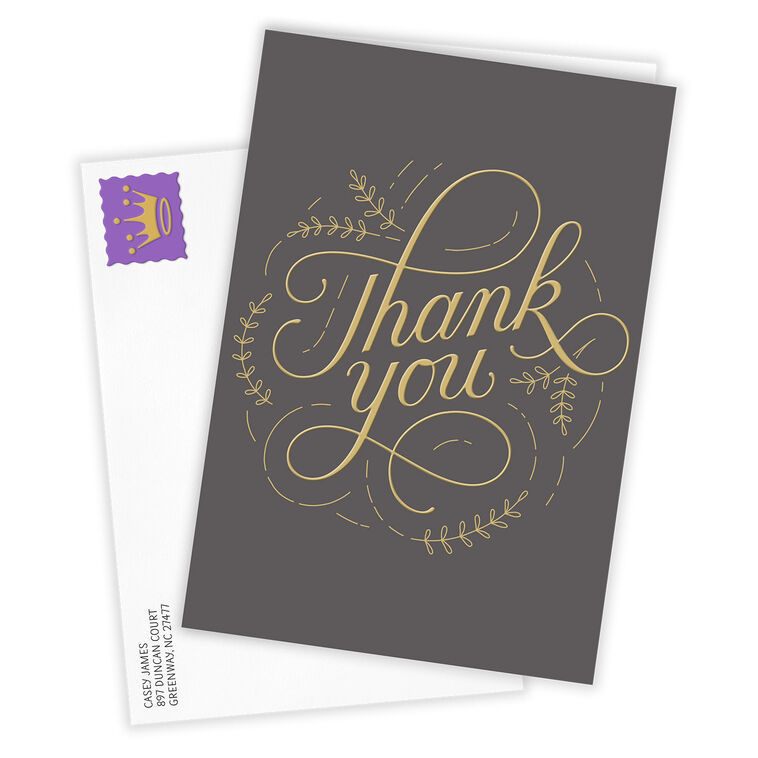 Script Cards Script and Vines Custom Thank-You Card - Greeting Cards | Hallmark
