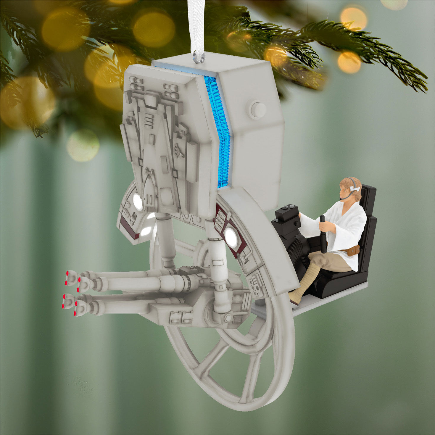 Star Wars Luke Skywalker in Spaceship Seat Ornament Hanging on tree image number 2