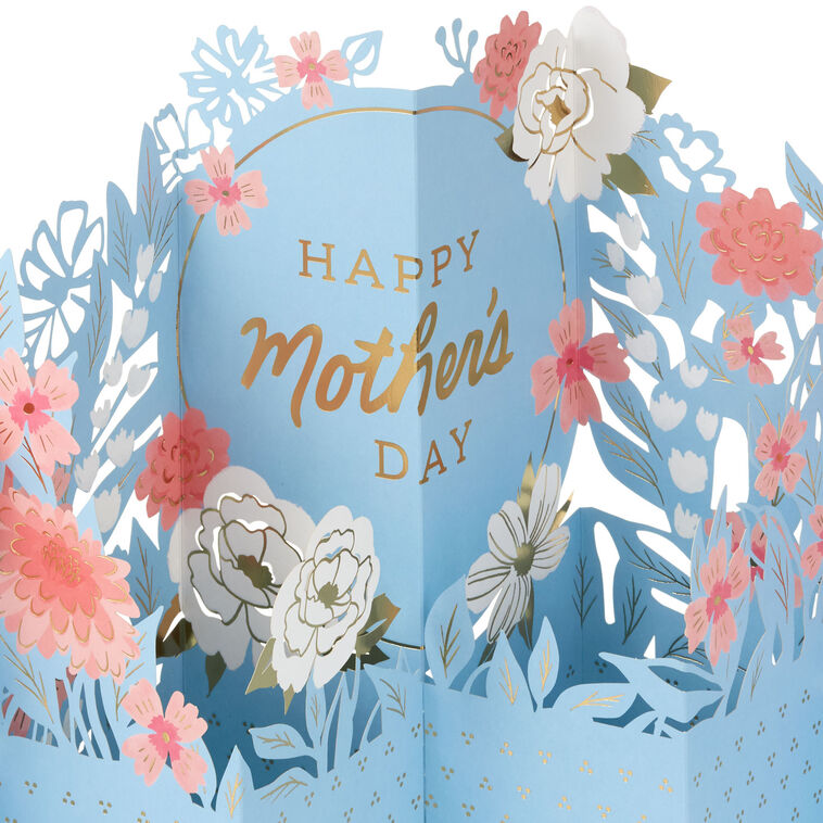Biglietto Pop-Up 3D Hallmark Per Festa Della Mamma - Bouquet Di Fiori Rosso E Oro