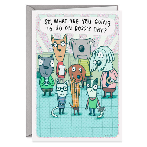 From Your Amazing Employees Funny Boss's Day Card, , large image number 1