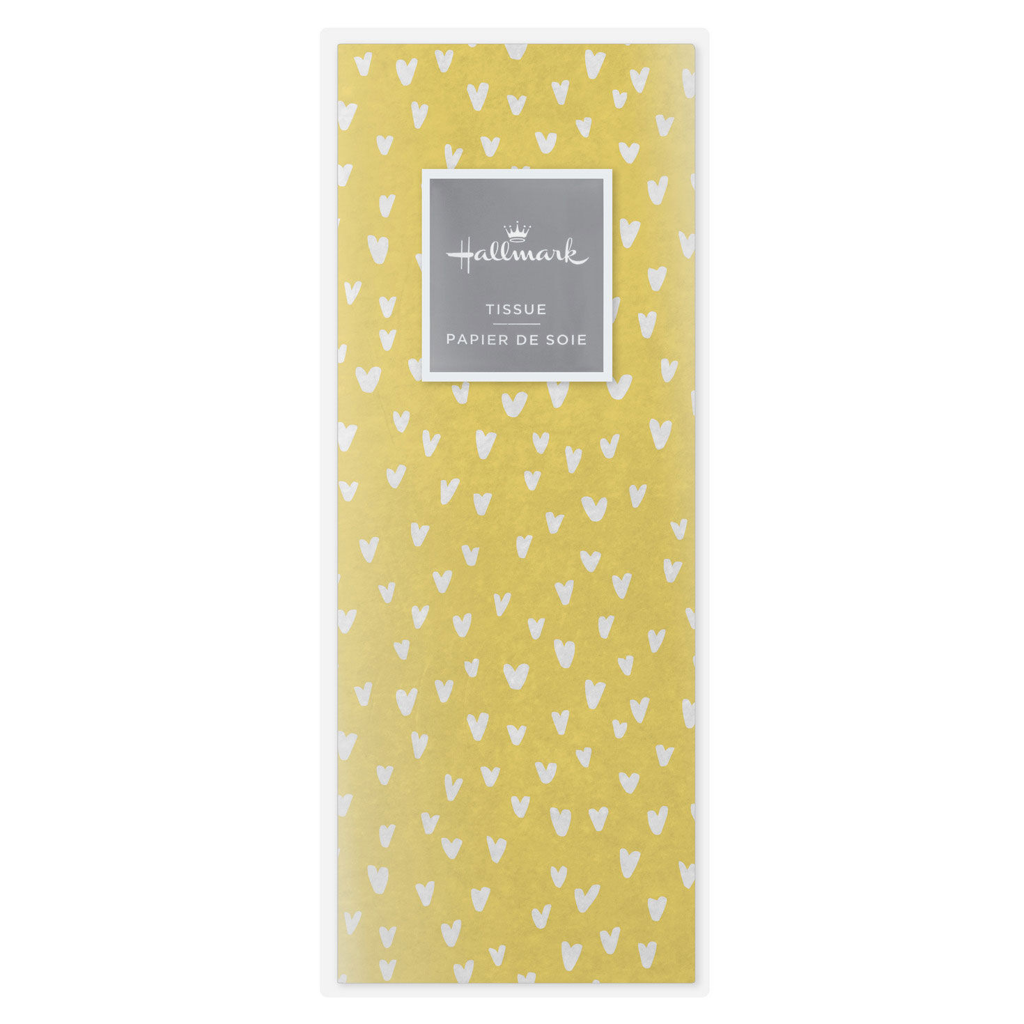 White Hearts on Yellow Tissue Paper, 6 Sheets, , large image number 4