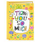 Flower and Dog Doodles Thank You Card Card Front image number 1