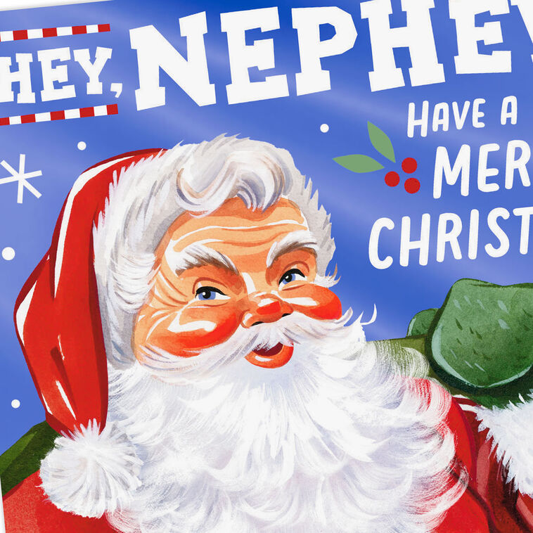 Stay Cool Santa Pop-Up Christmas Card for Nephew Card Front Detail image number 4