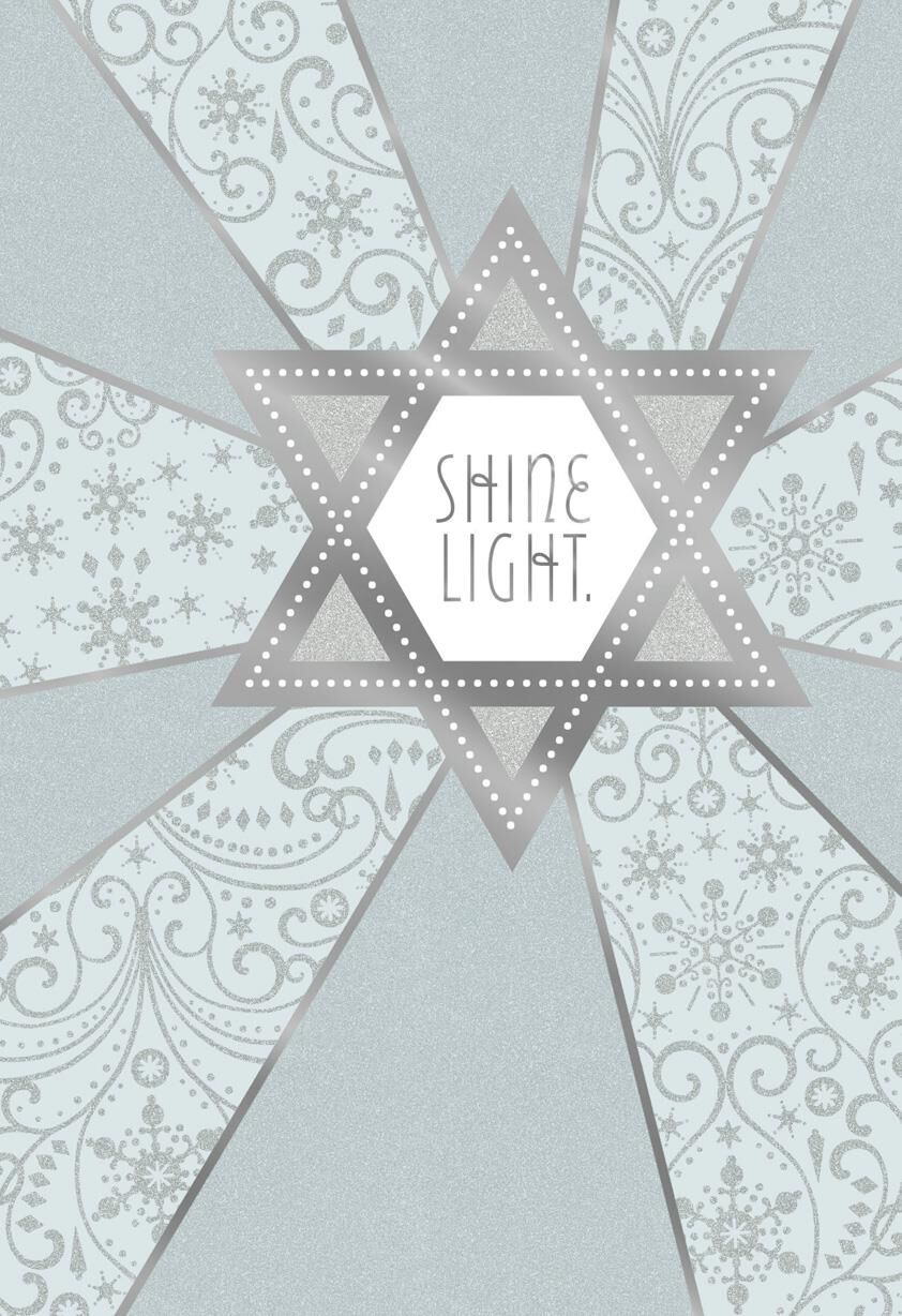 Shine Light Star of David Hanukkah Card