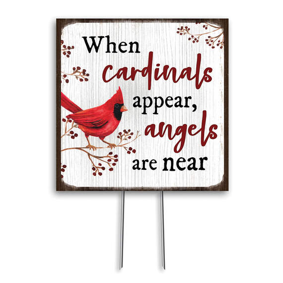 My Word! Cardinal Garden Sign, 4x4, , large image number 1