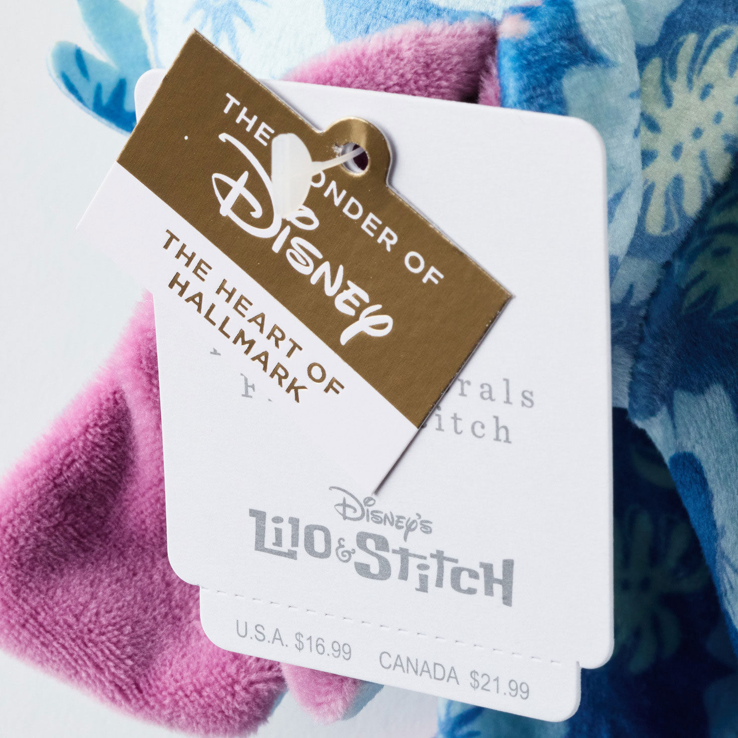 Floppy Stitch Stuffed Animal With Flowery Fur package tag image number 5