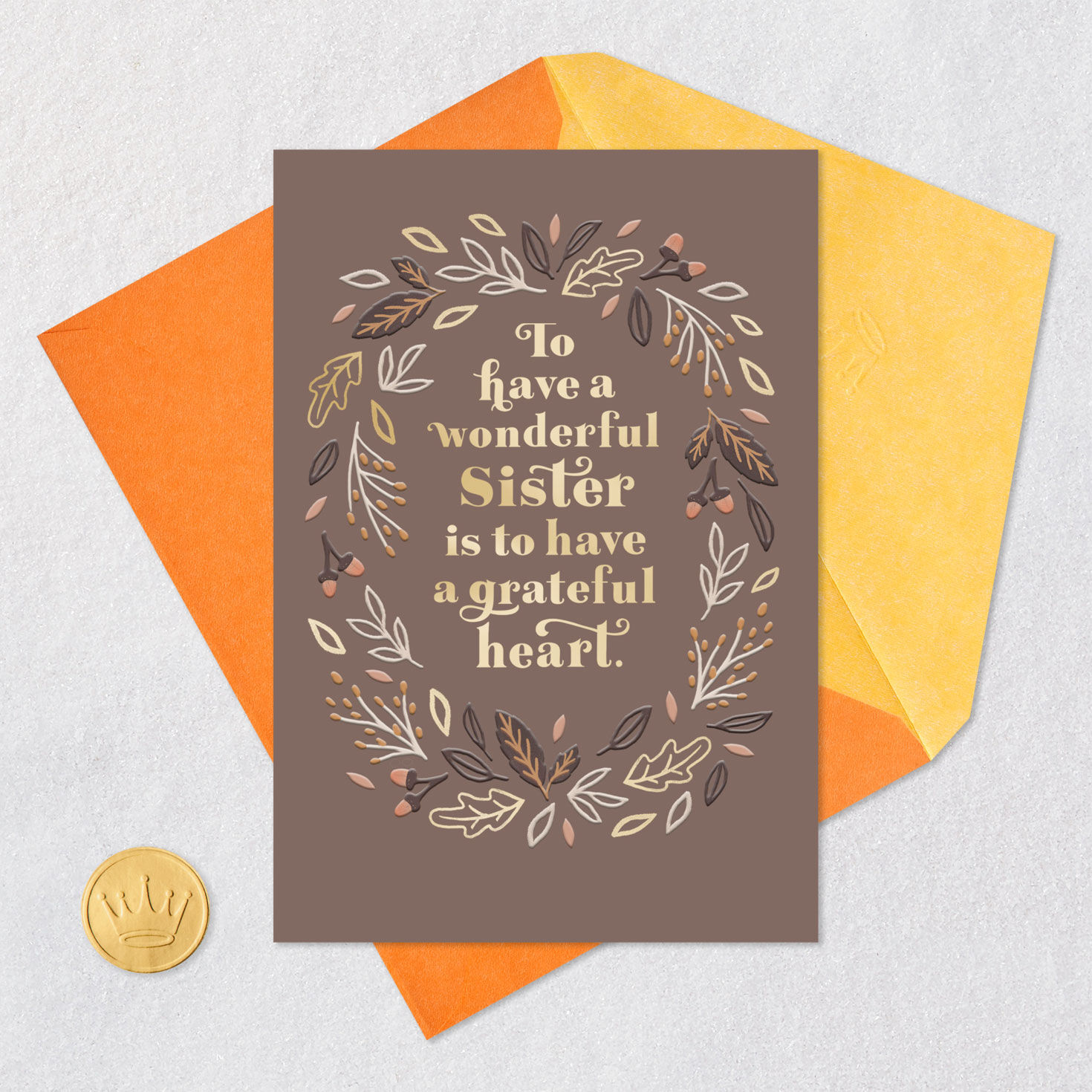 A Grateful Heart Thanksgiving Card for Sister for only USD 3.99 | Hallmark