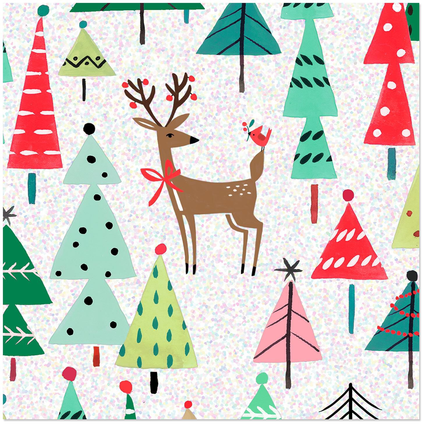 Reindeer And Trees Christmas Wrapping Paper Roll 45 Sq Ft Reindeer And Trees Christmas Wrapping Paper Roll 45 Sq Ft
