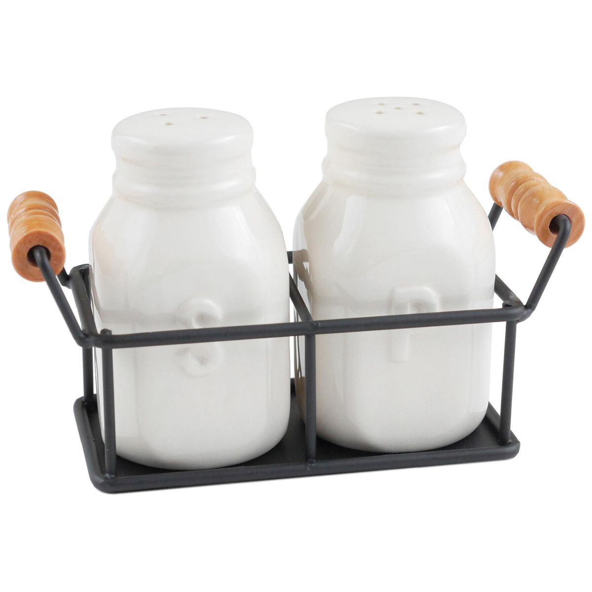 Classic Salt and Pepper Shakers with Caddy, 3 Piece Set Kitchen Accessories Hallmark