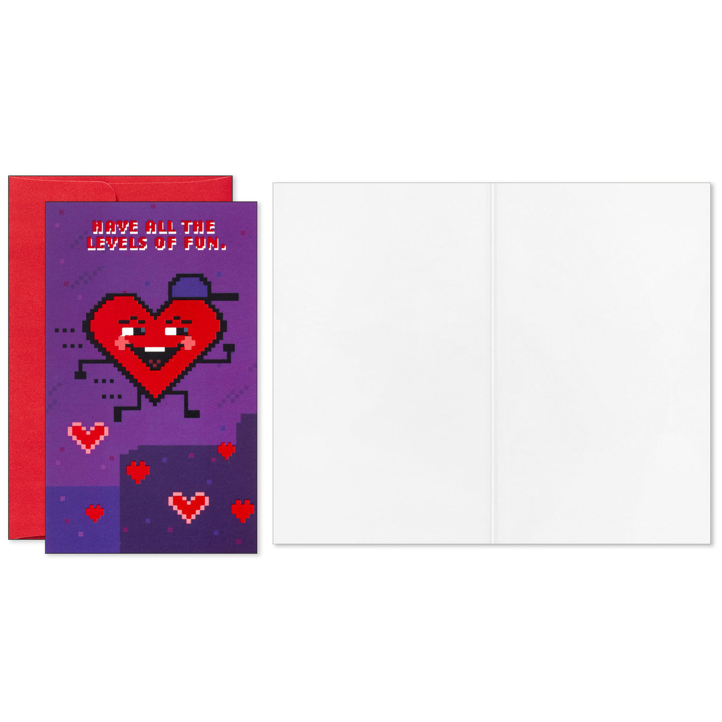 Mini 8-Bit Games Assorted Blank Valentine's Day Note Cards, Pack of 18, , large image number 3