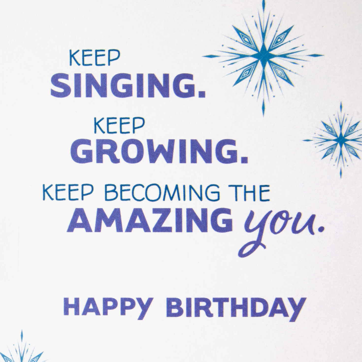Disney Frozen 2 Elsa Musical Birthday Card for Kids Sentiment image number 2