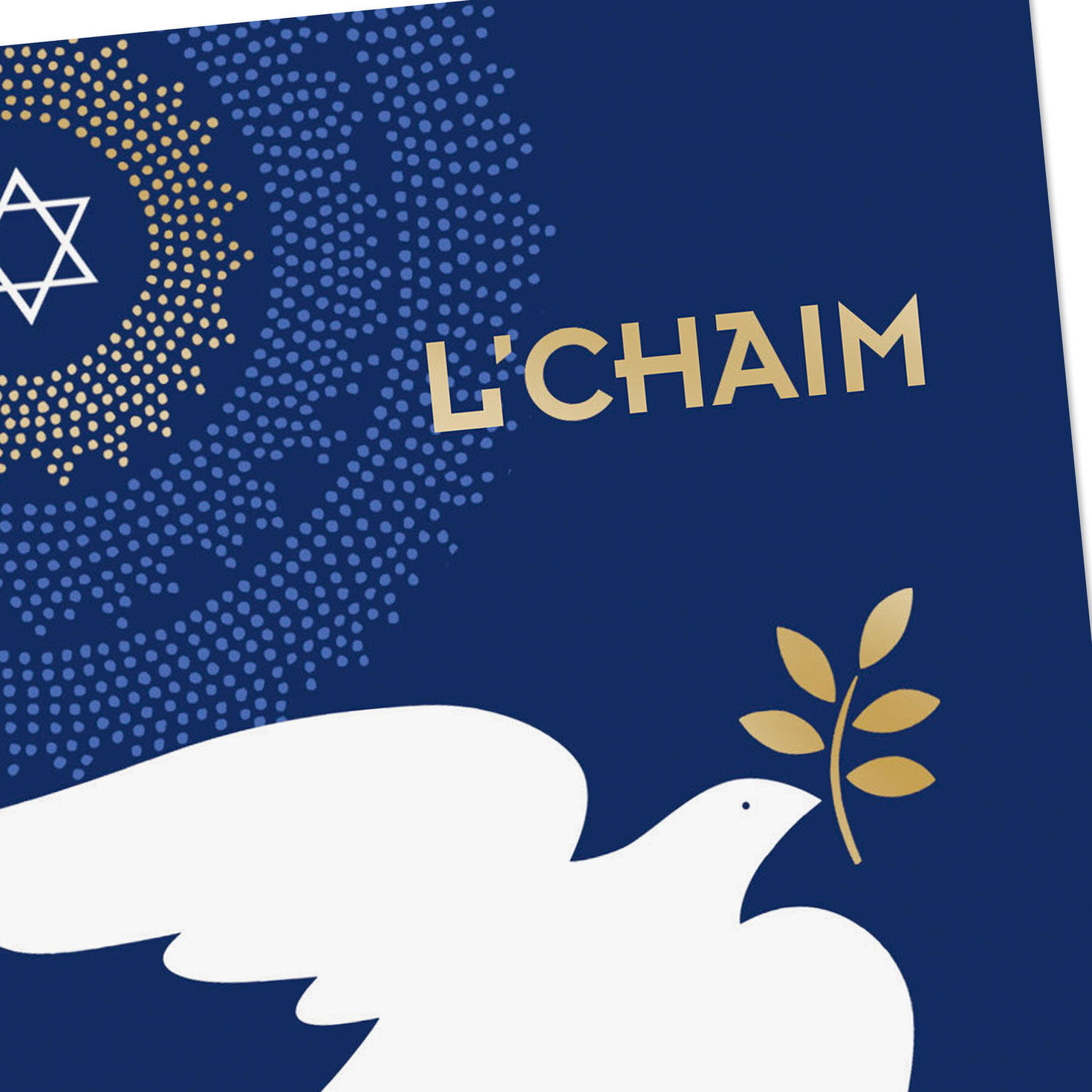 White Dove on Blue Jewish New Year Cards Pack Cover Detail image number 4