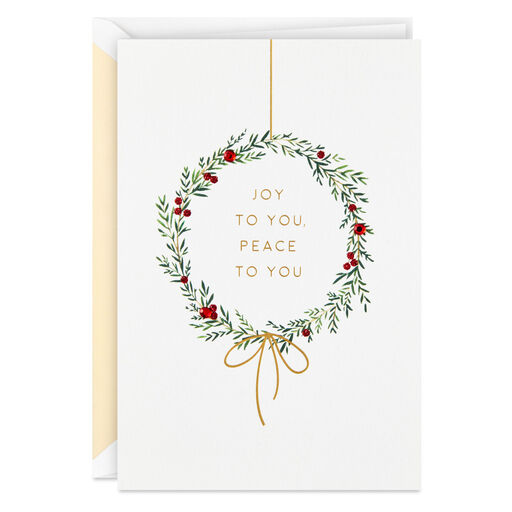 Illustrated Wreath Boxed Christmas Cards, Pack of 12, 