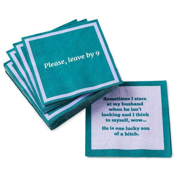 Drinks on Me Please Leave Funny Party Napkins, Pack of 20