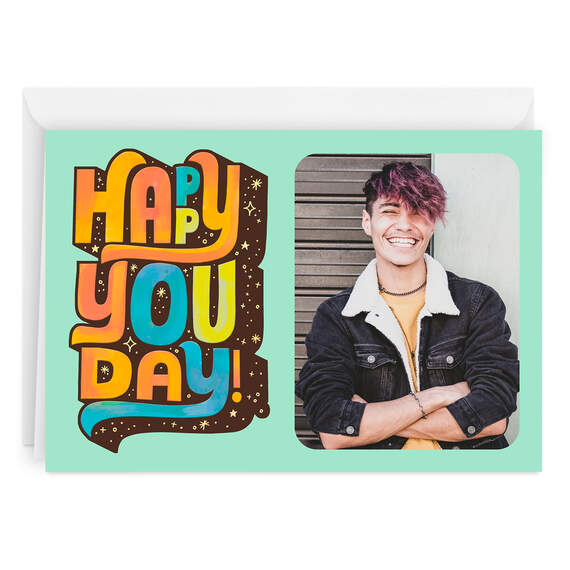 Personalized Happy You Day Birthday Photo Card