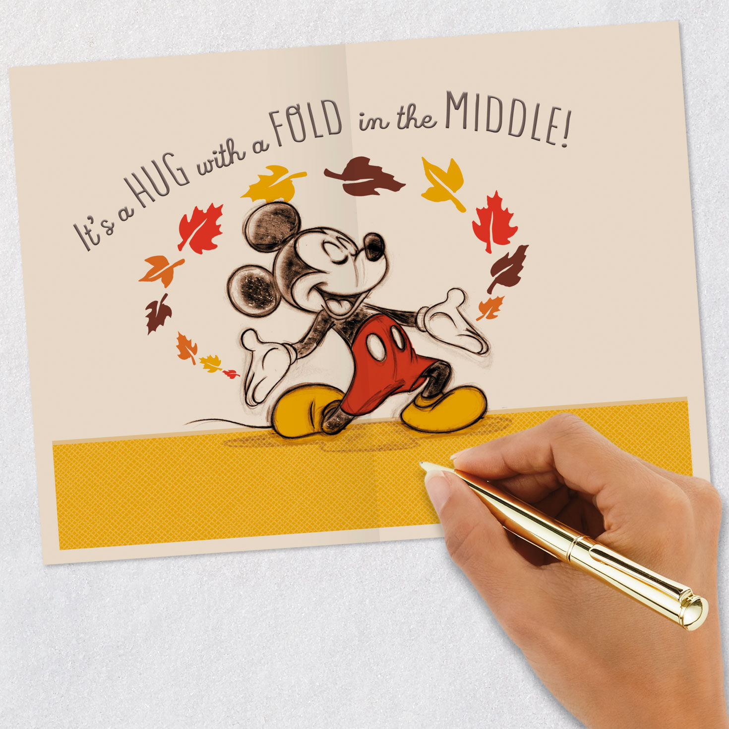 Disney Mickey Mouse Here's a Hug Thanksgiving Card, , large image number 5