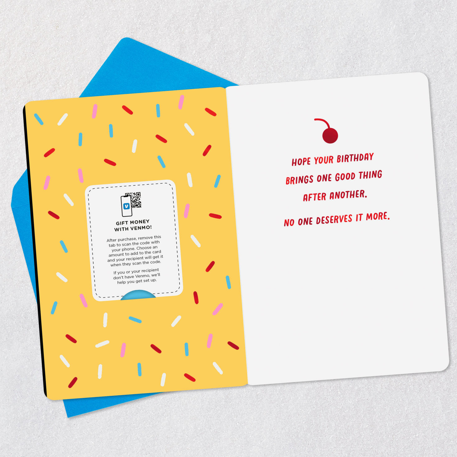 Treat Yourself Ice-Cream Cone and Confetti Venmo Birthday Card for only USD 4.99 | Hallmark