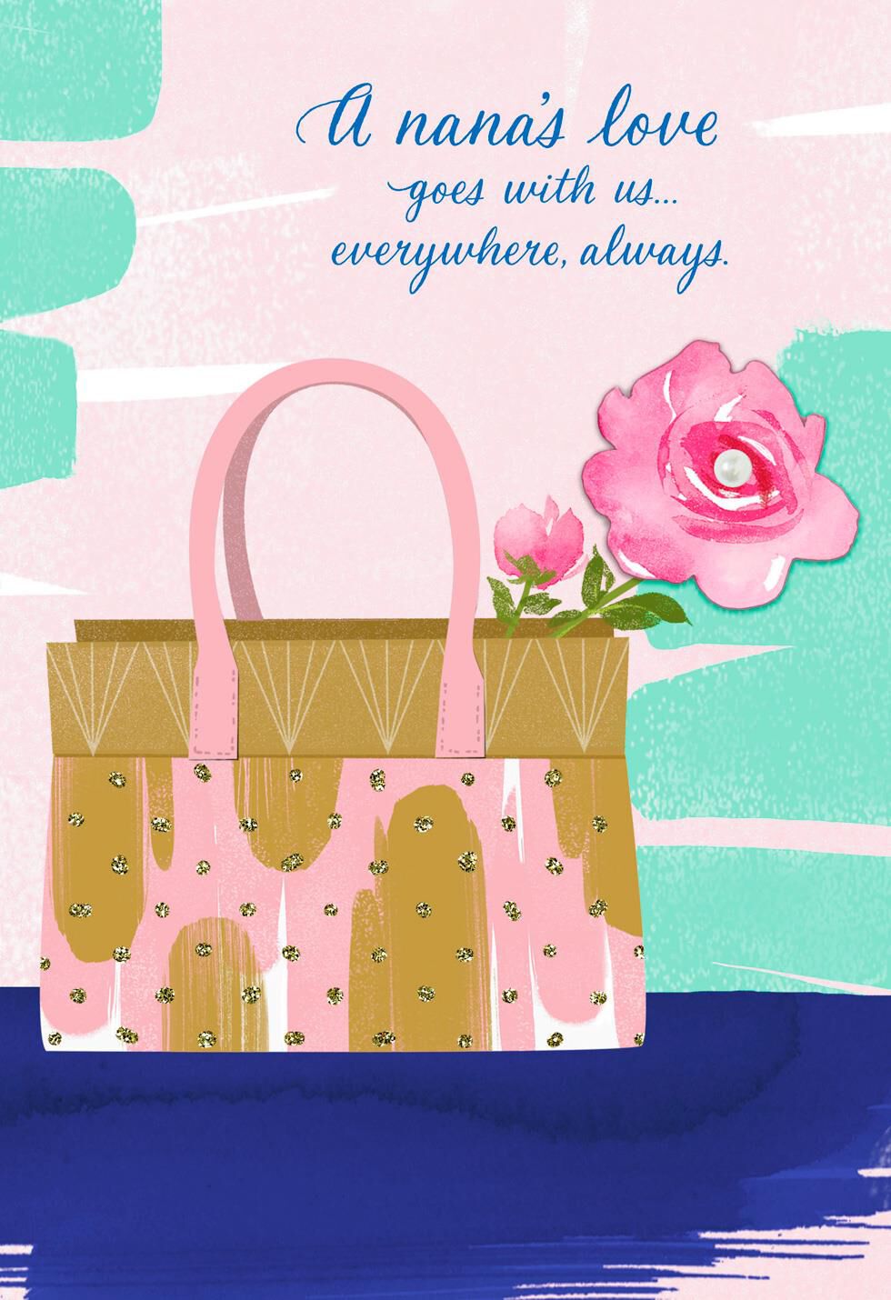 Thankful for Nana's Love Pink Purse Mother's Day Card