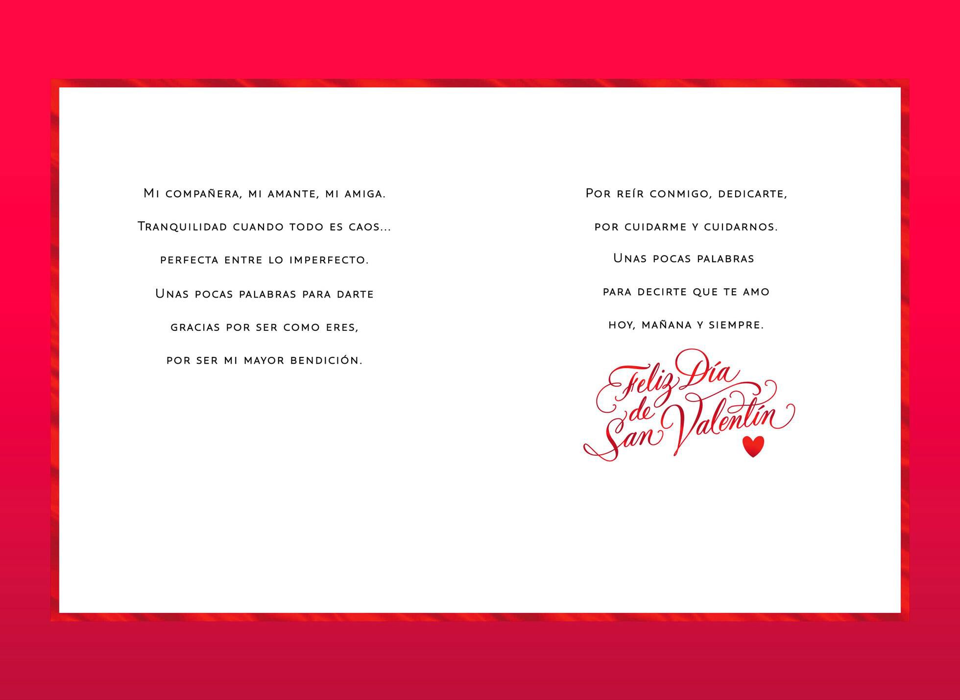 My Blessing Spanish-Language Valentine's Day Card for Wife