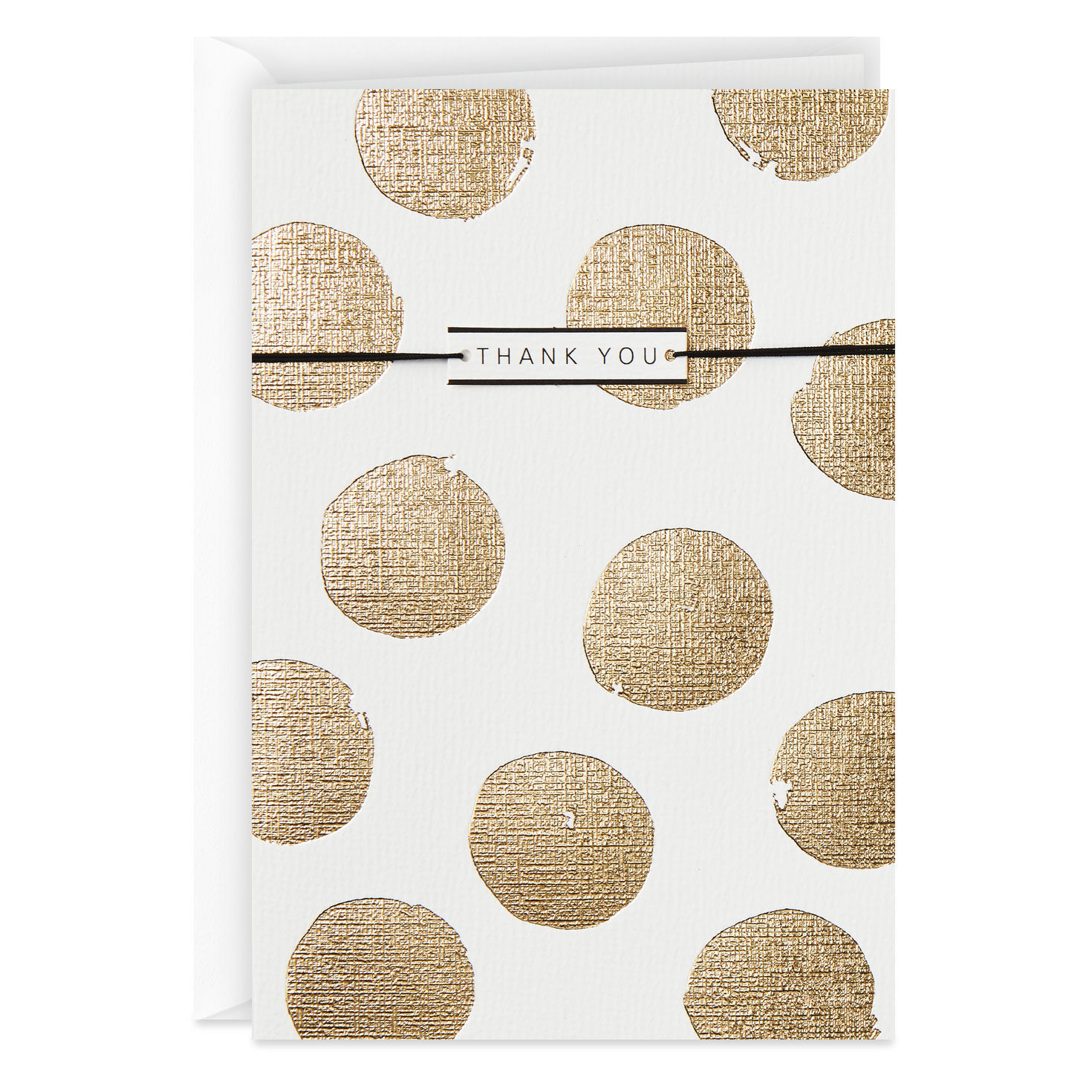 Elegant Gold Dots Thank You Card
