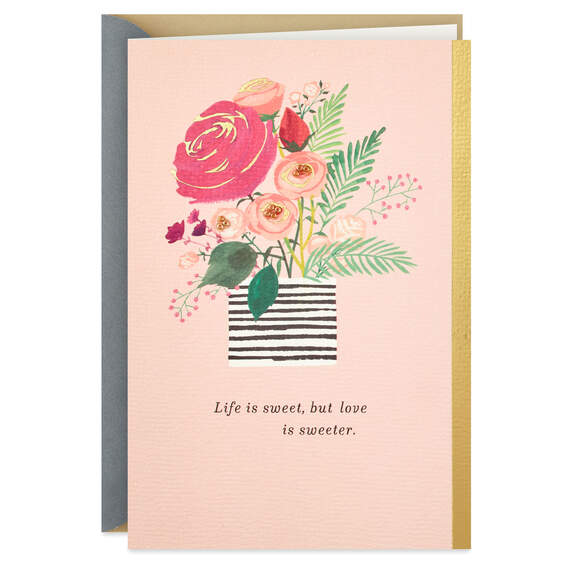Our Love Is Sweet Anniversary Card, , large image number 1