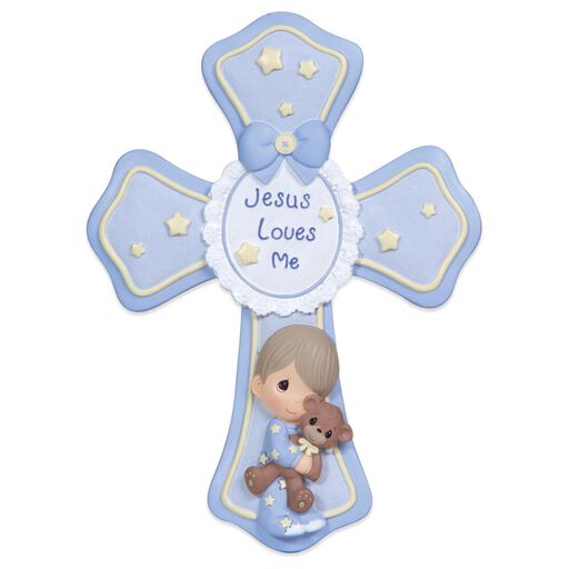 Precious Moments® Jesus Loves Me Cross for Boy, 