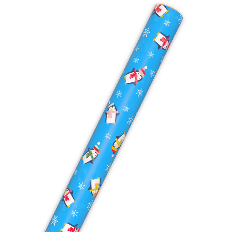Playful Penguins Jumbo Holiday Wrapping Paper  image number 6