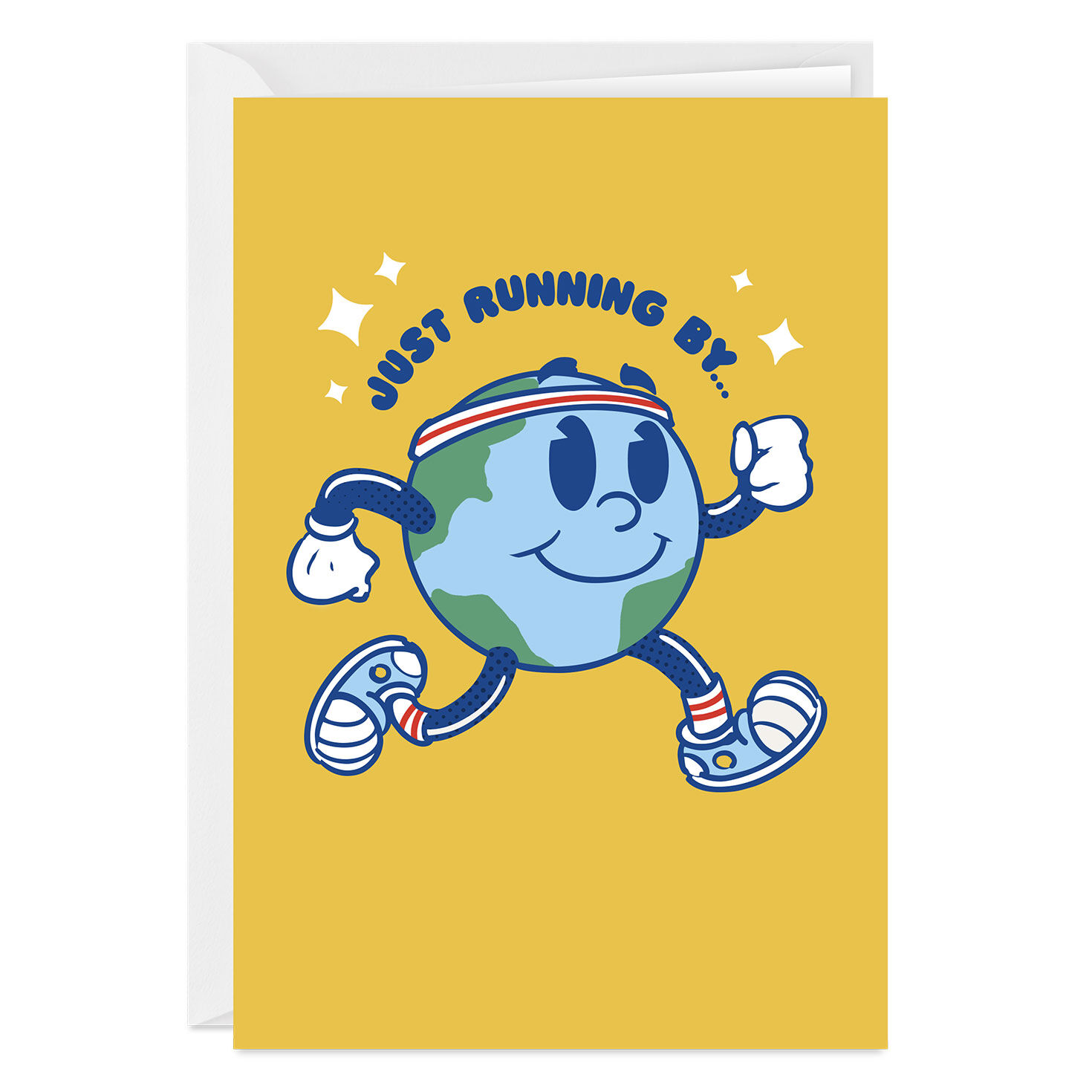 Fun Retro Running Globe Custom Card for only USD 4.99 | Hallmark