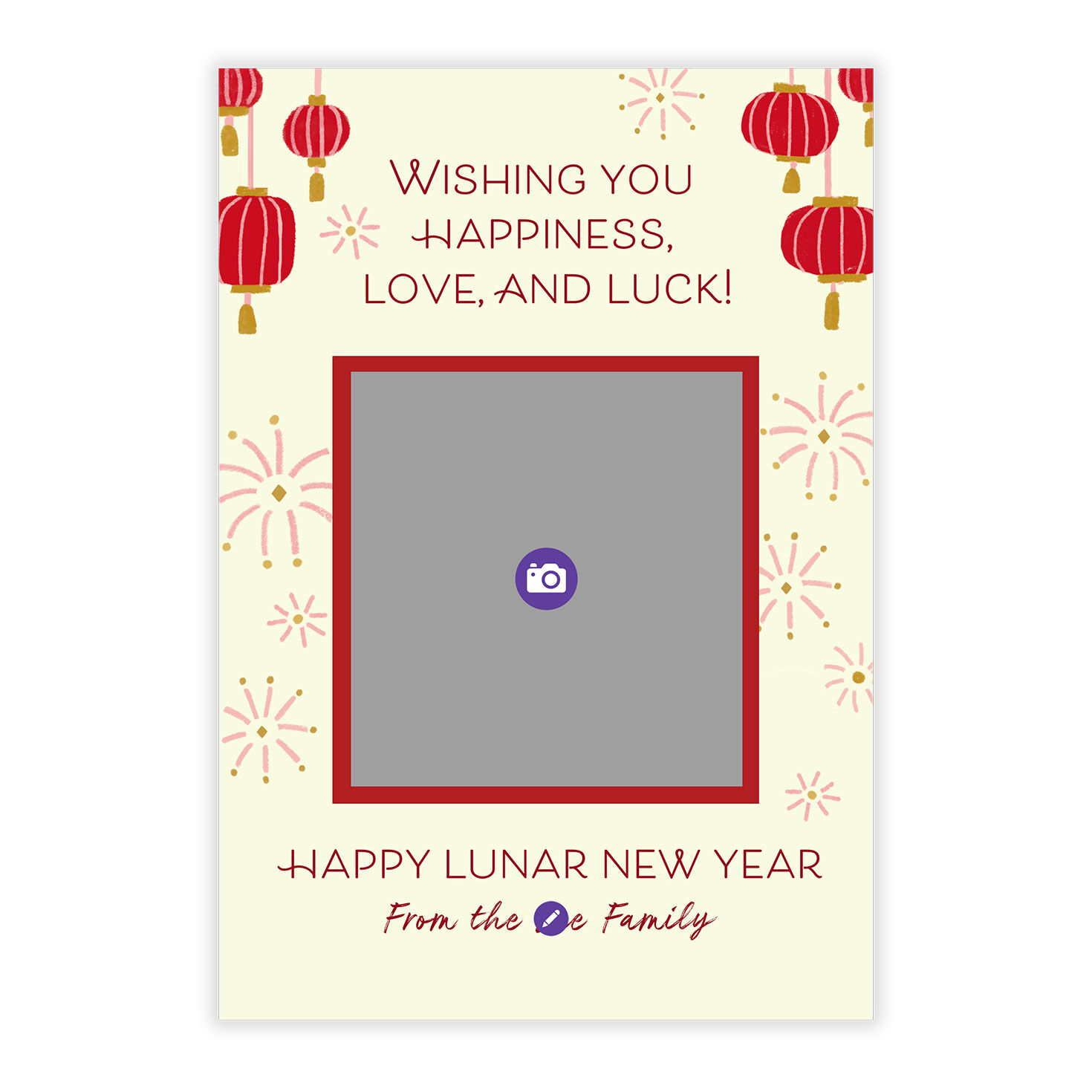 Good Wishes Flat Chinese New Year Photo Card, , large image number 5