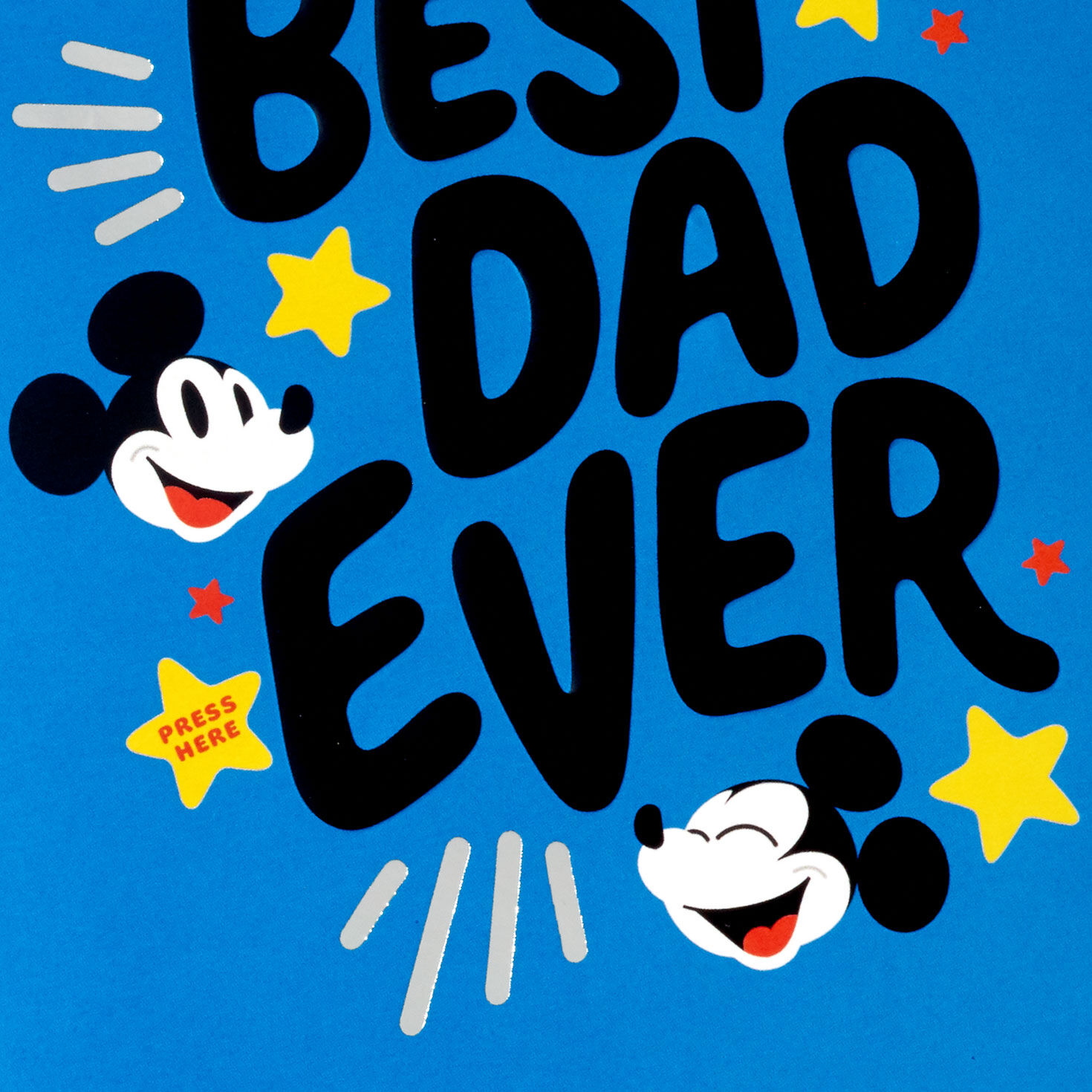 Mickey Mouse Dad Father's Day Card With Music Card Front Detail image number 4