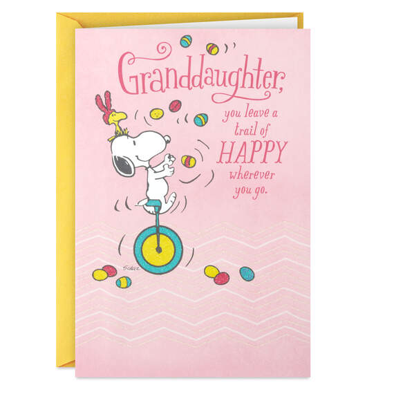 Peanuts® Snoopy Trail of Happiness Easter Card for Granddaughter