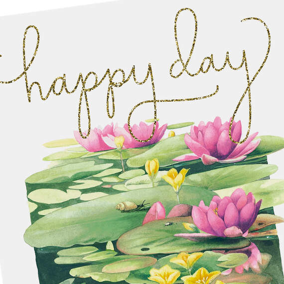 Marjolein Bastin Happy Day Water Lilies Birthday Card, , large image number 4