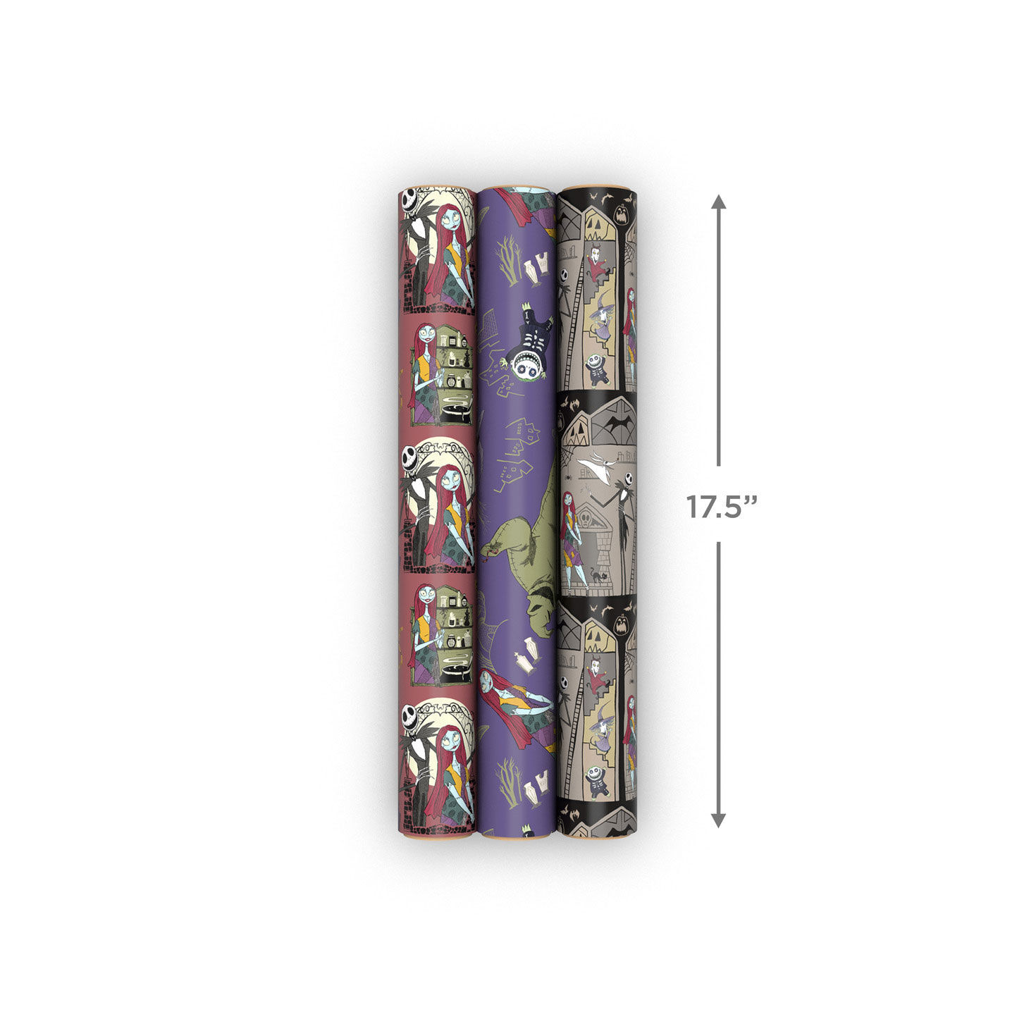 The Nightmare Before Christmas Mini Gift Wrap Rolls measurement image number 8