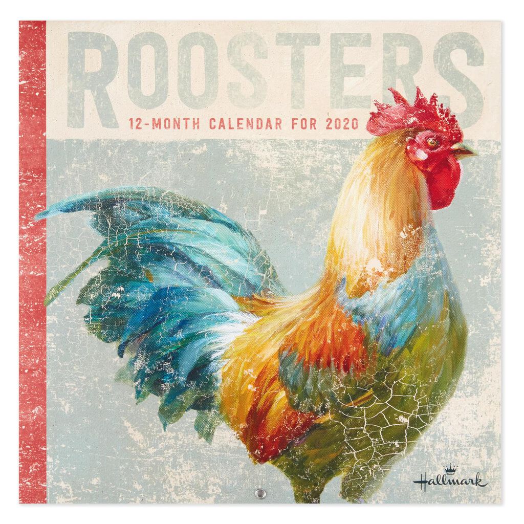 Roosters 2020 Wall Calendar, 12Month Calendars Hallmark