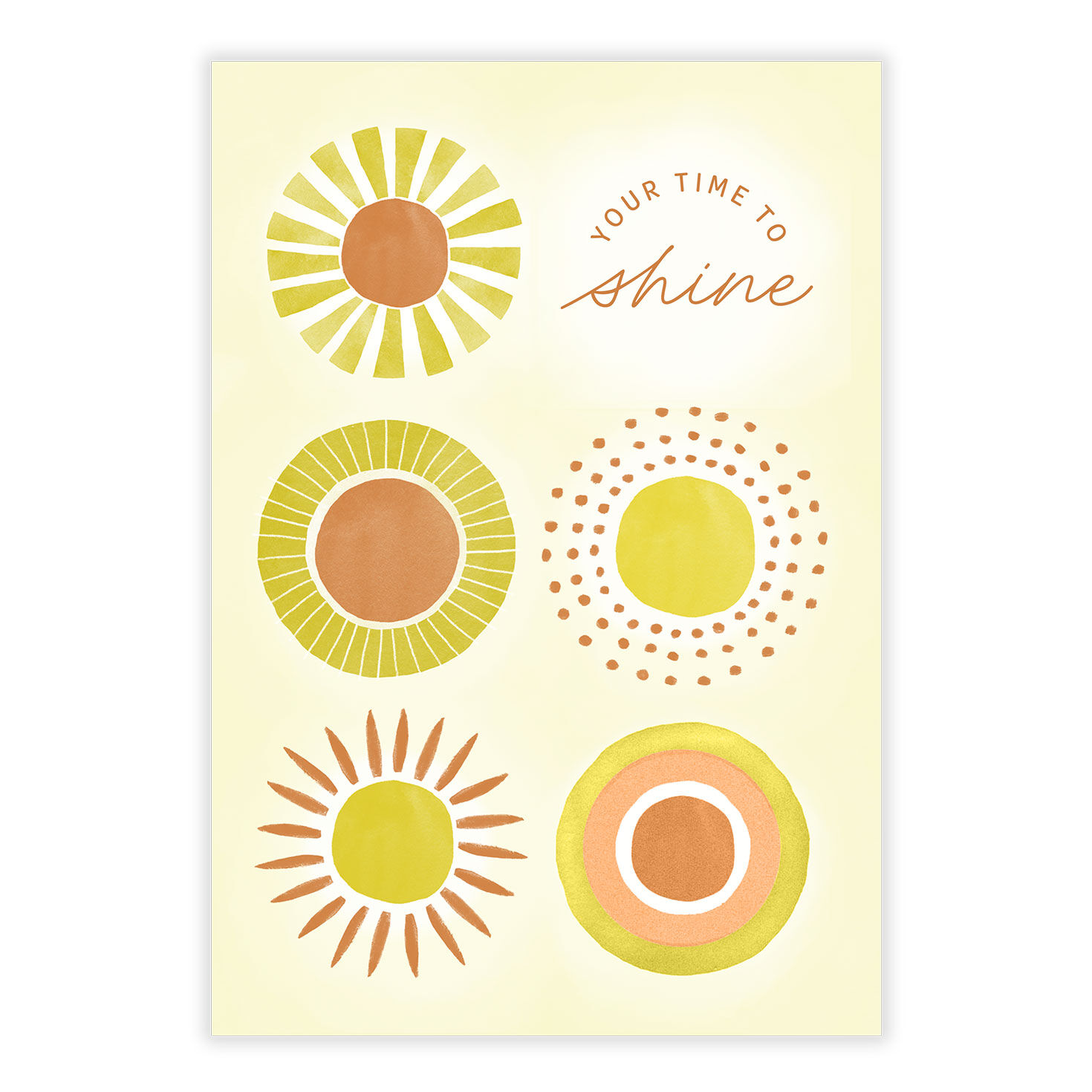 Grid of Orange Yellow Suns Personalized Card front image number 2